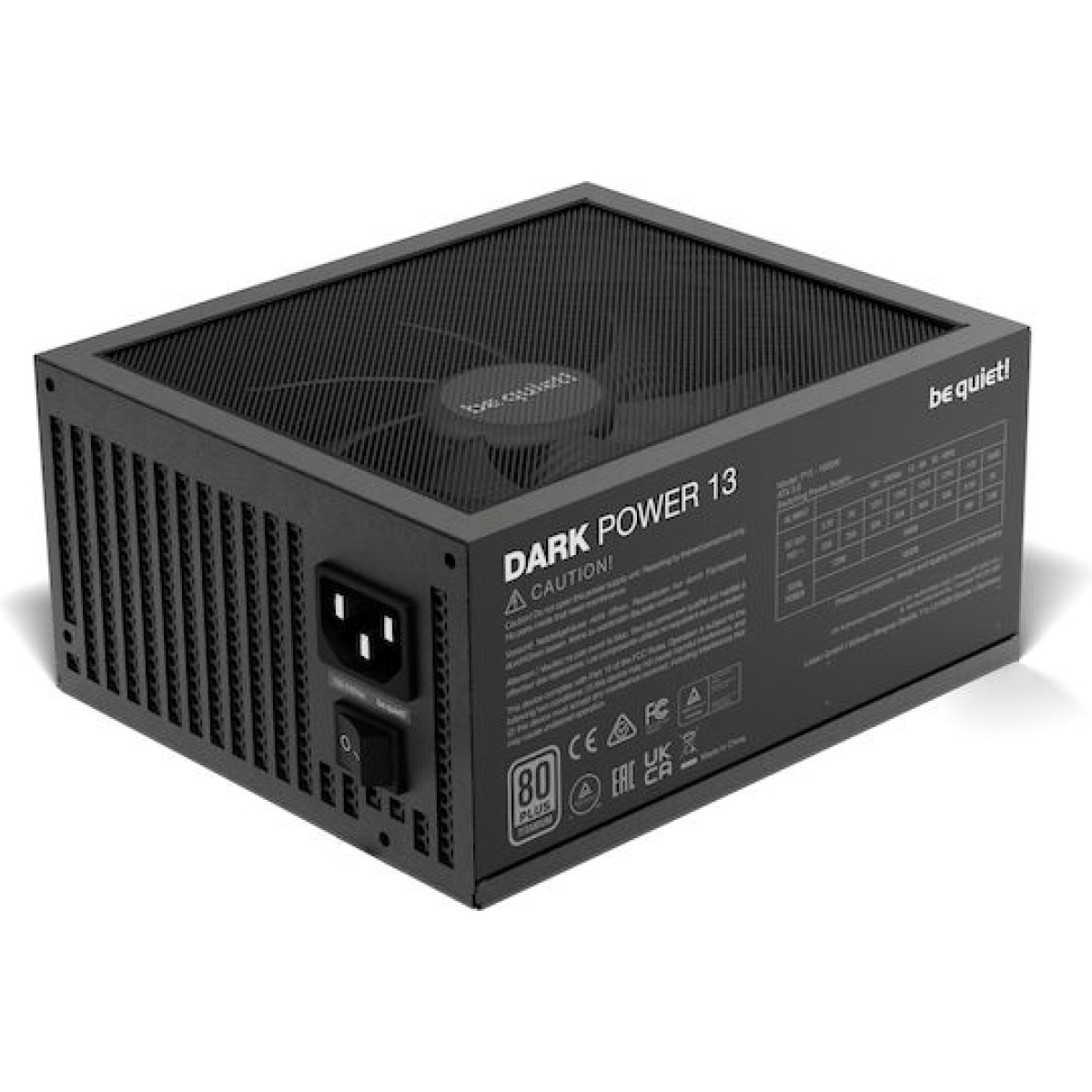 Be Quiet Dark Power 13 1000W Μαύρο Τροφοδοτικό Υπολογιστή Full Modular 80 Plus Titanium