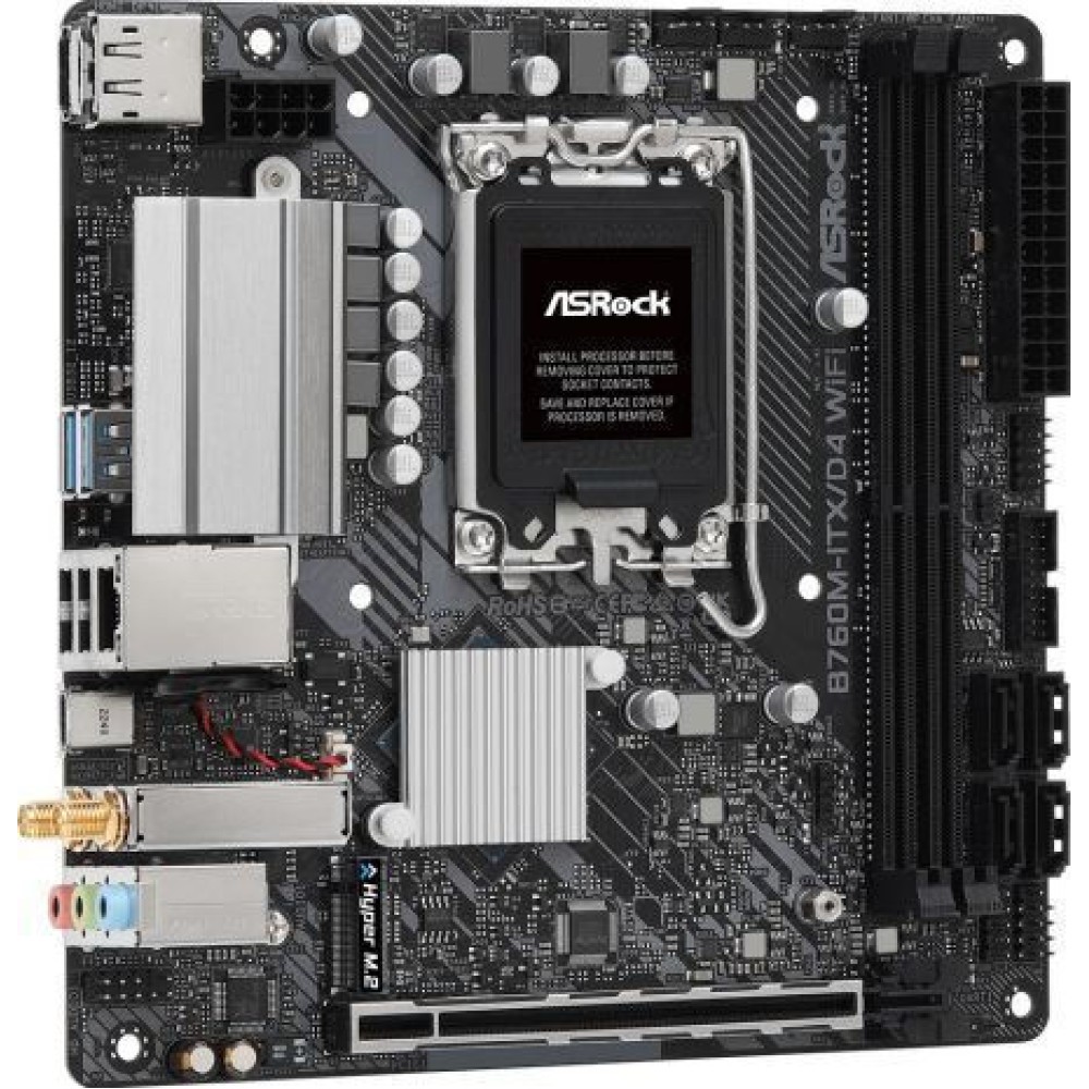 ASRock B760M-ITX/D4 WIFI Motherboard Mini ITX με Intel 1700 Socket 90-MXBKY0-A0CAYZ