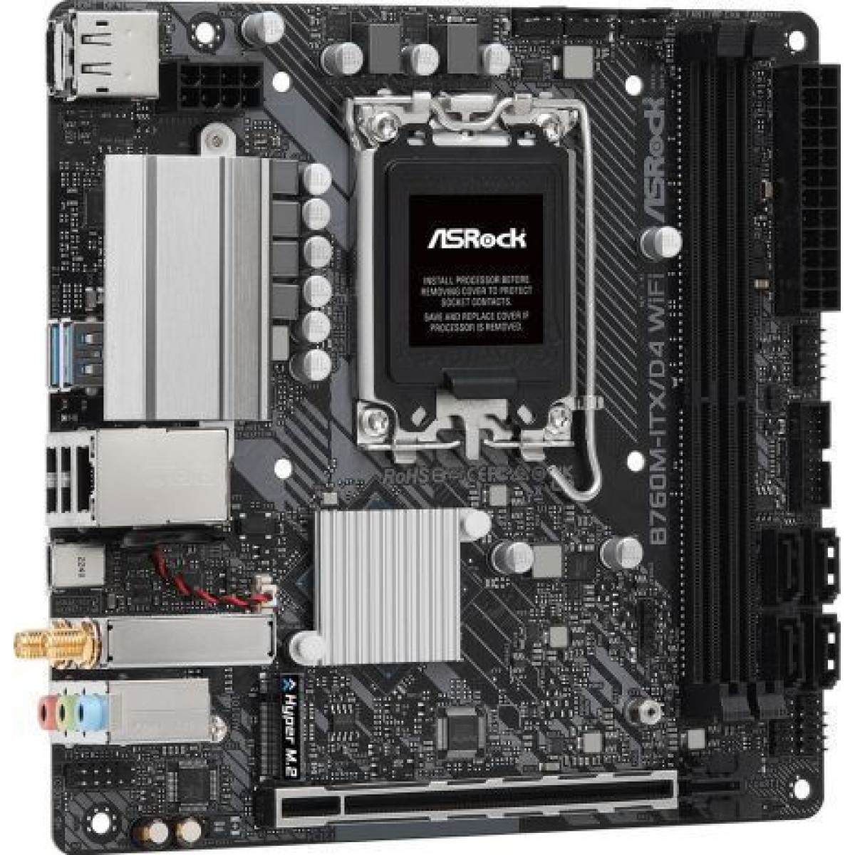 ASRock B760M-ITX/D4 WIFI Motherboard Mini ITX με Intel 1700 Socket 90-MXBKY0-A0CAYZ