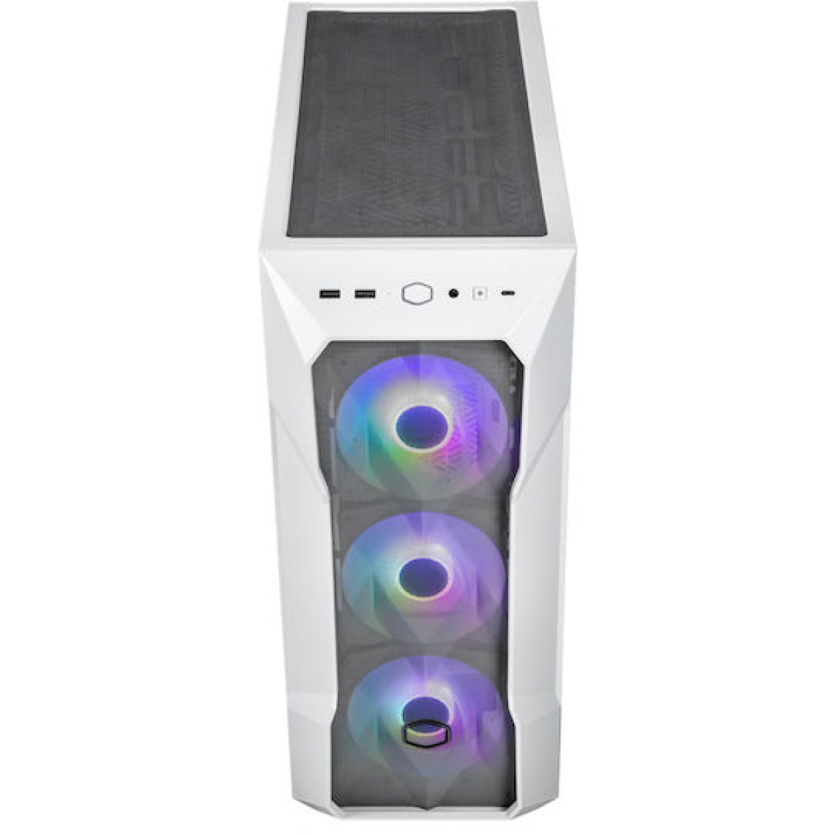 CoolerMaster Masterbox TD500 Mesh V2 Gaming Midi Tower Κουτί Υπολογιστή με Πλαϊνό Παράθυρο και RGB Φωτισμό Λευκό
