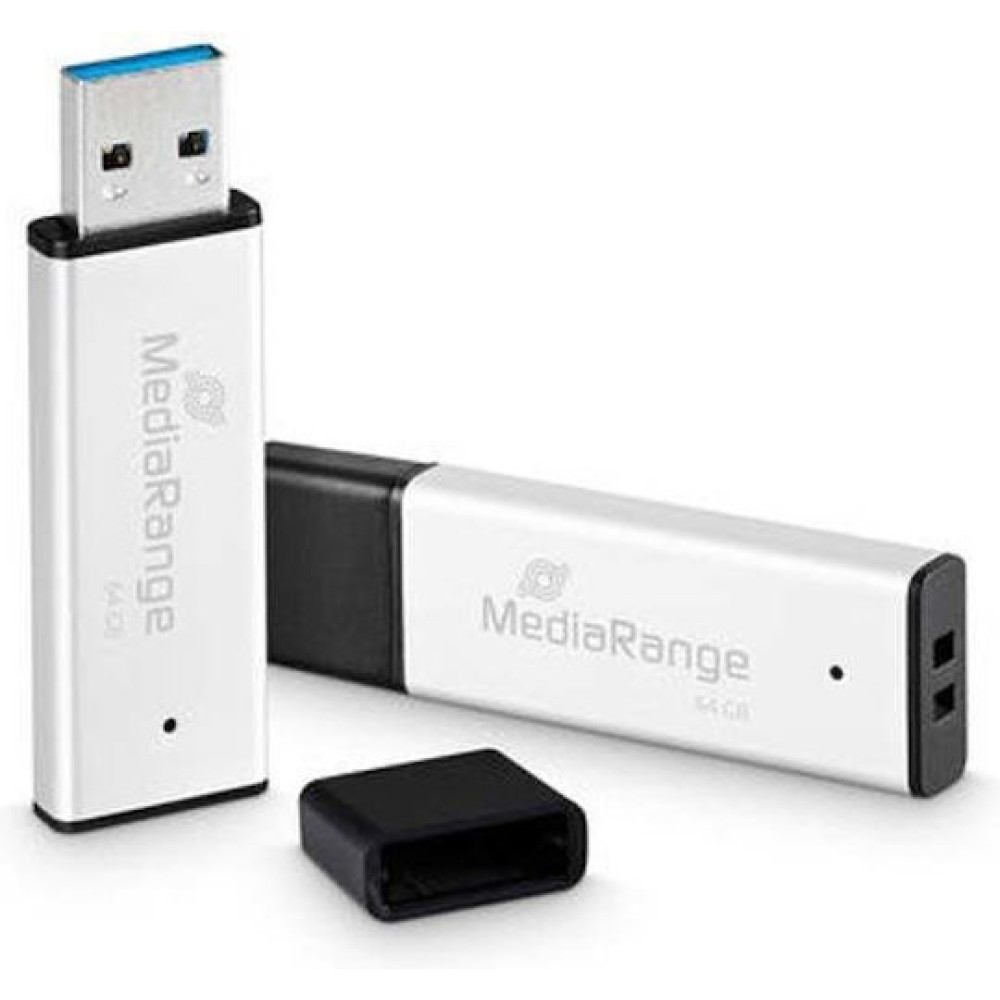 MediaRange 64GB USB 3.0 Stick Ασημί