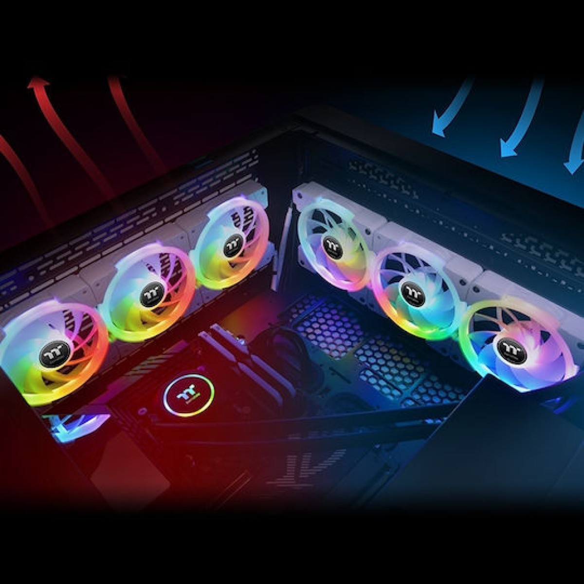 Thermaltake Swafan Ex12 Case Fan 120mm με RGB Φωτισμό και Σύνδεση 9-Pin Λευκό
