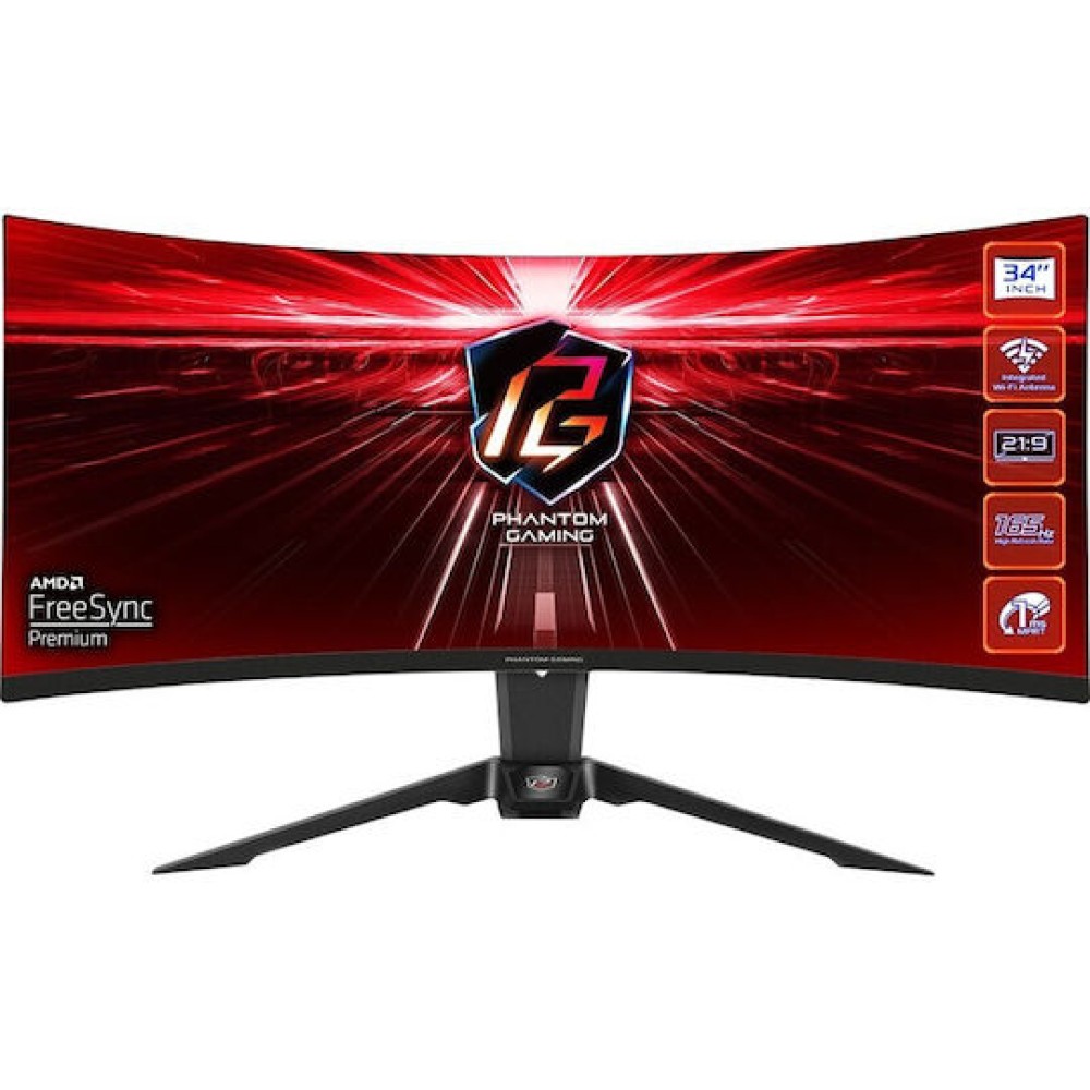 ASRock PG34WQ15R2B Ultrawide VA HDR Curved Gaming Monitor 34