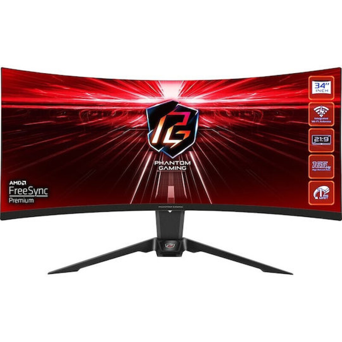 ASRock PG34WQ15R2B Ultrawide VA HDR Curved Gaming Monitor 34