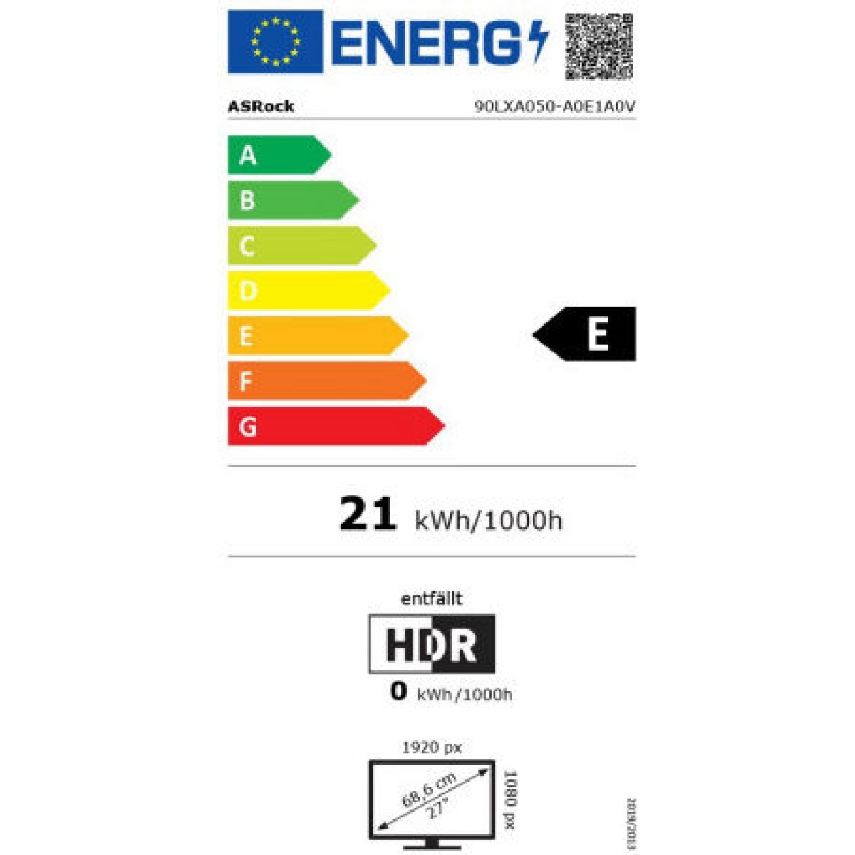 ASRock PG27FF1A IPS HDR Gaming Monitor 27