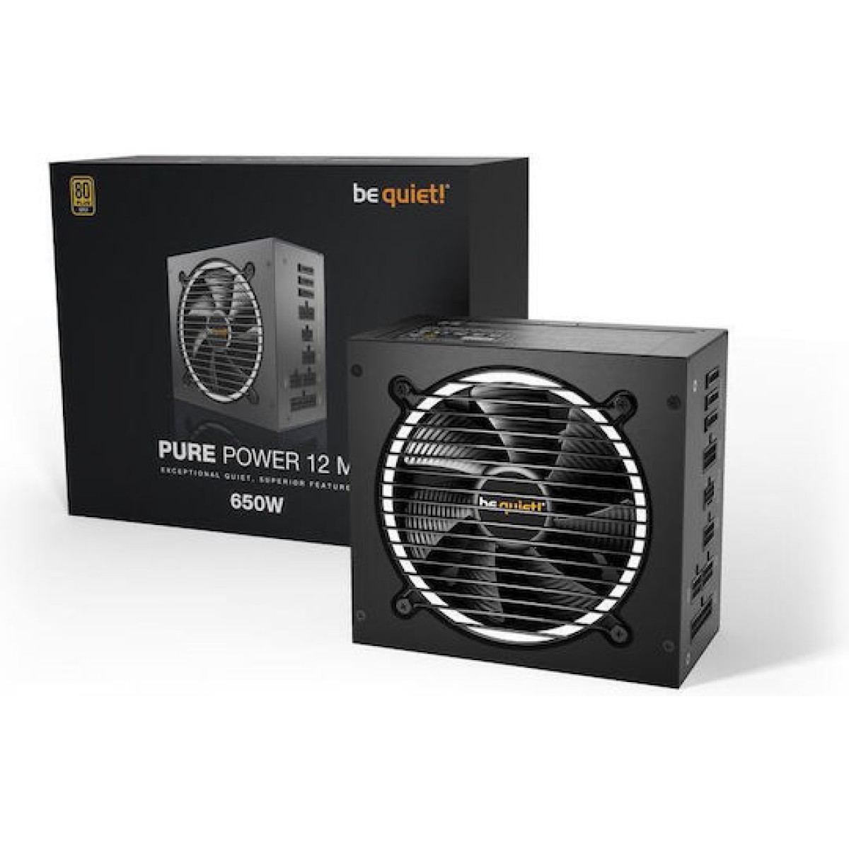 Be Quiet Pure Power 12 M 650W Μαύρο Τροφοδοτικό Υπολογιστή Full Modular 80 Plus Gold