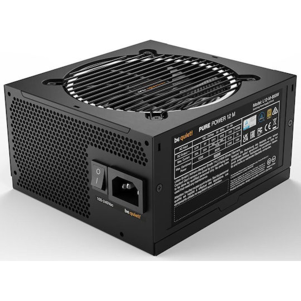 Be Quiet Pure Power 12 M 850W Μαύρο Τροφοδοτικό Υπολογιστή Full Modular 80 Plus Gold