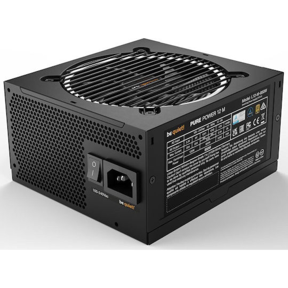Be Quiet Pure Power 12 M 850W Μαύρο Τροφοδοτικό Υπολογιστή Full Modular 80 Plus Gold