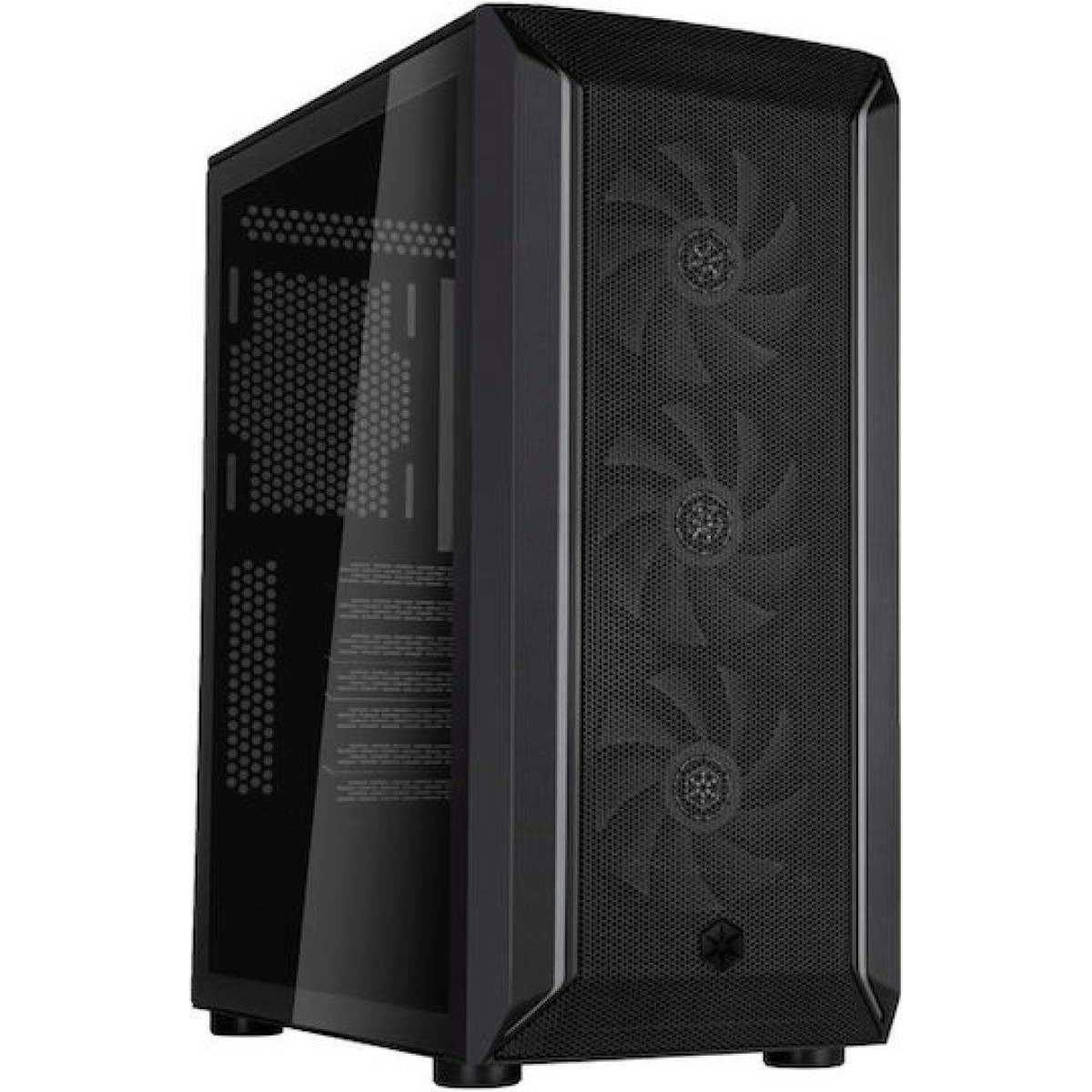 Silverstone Fara 511Z Gaming Midi Tower Κουτί Υπολογιστή με Πλαϊνό Παράθυρο και RGB Φωτισμό Μαύρο