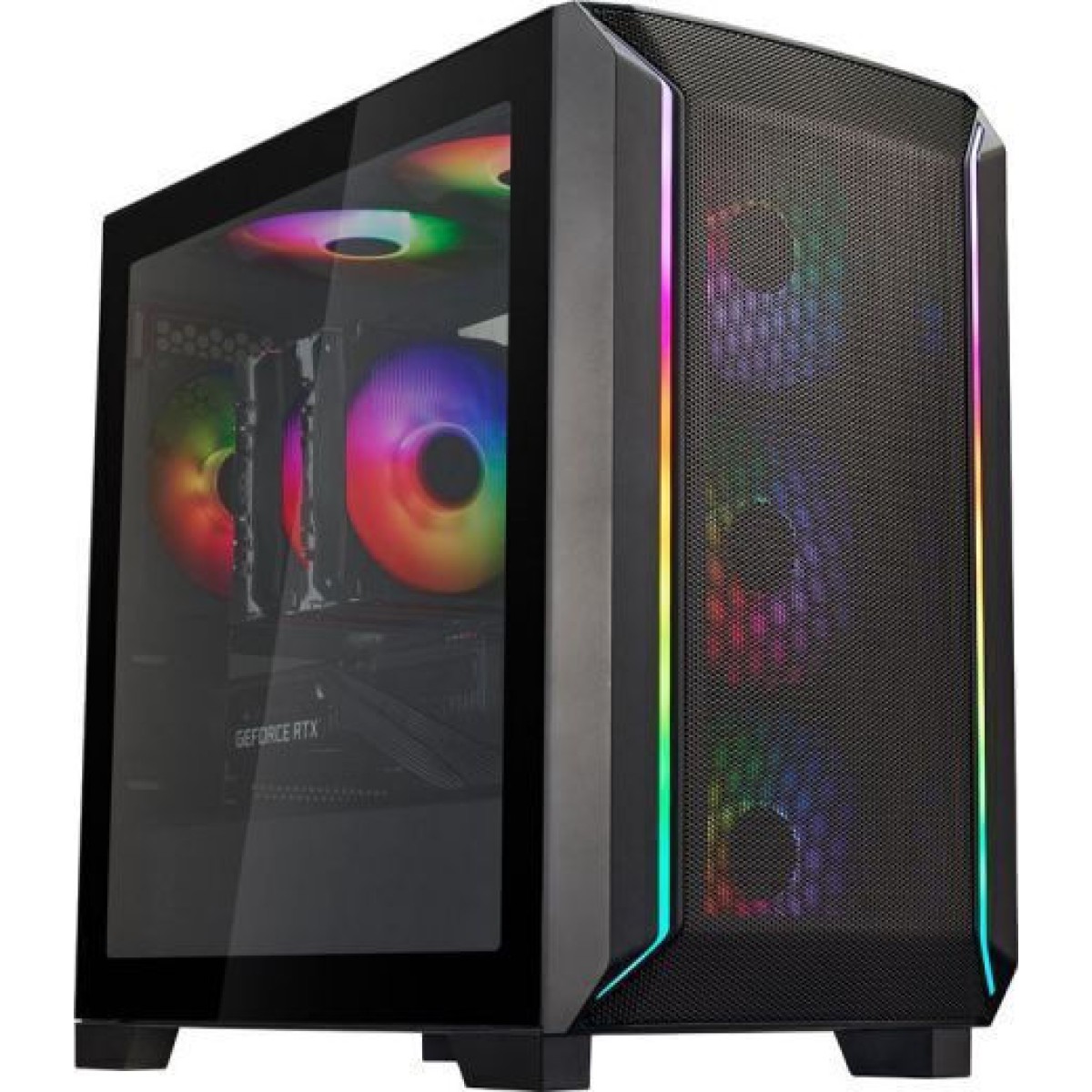 Silverstone Fara 312Z Gaming Mini Tower Κουτί Υπολογιστή με Πλαϊνό Παράθυρο και RGB Φωτισμό Μαύρο