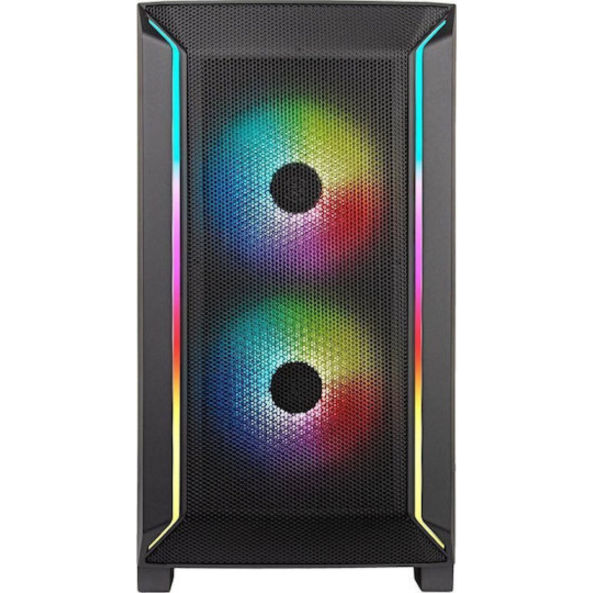 Silverstone Fara 312Z Gaming Mini Tower Κουτί Υπολογιστή με Πλαϊνό Παράθυρο και RGB Φωτισμό Μαύρο
