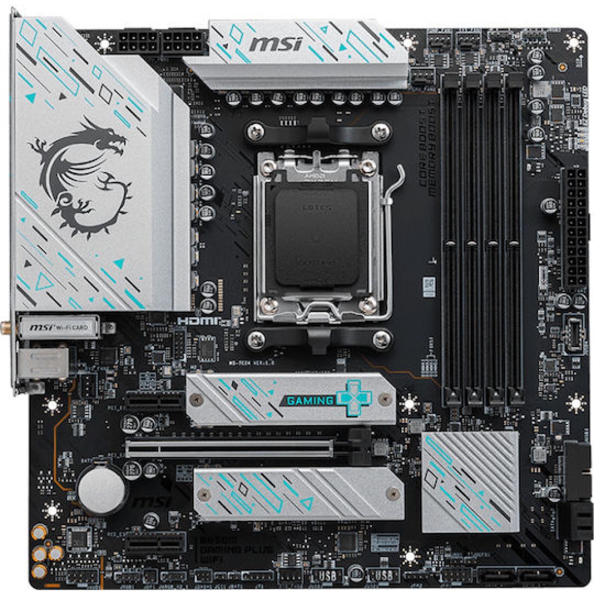 MSI B650M Gaming Plus WIFI Motherboard Micro ATX με AMD AM5 Socket 7E24-001R