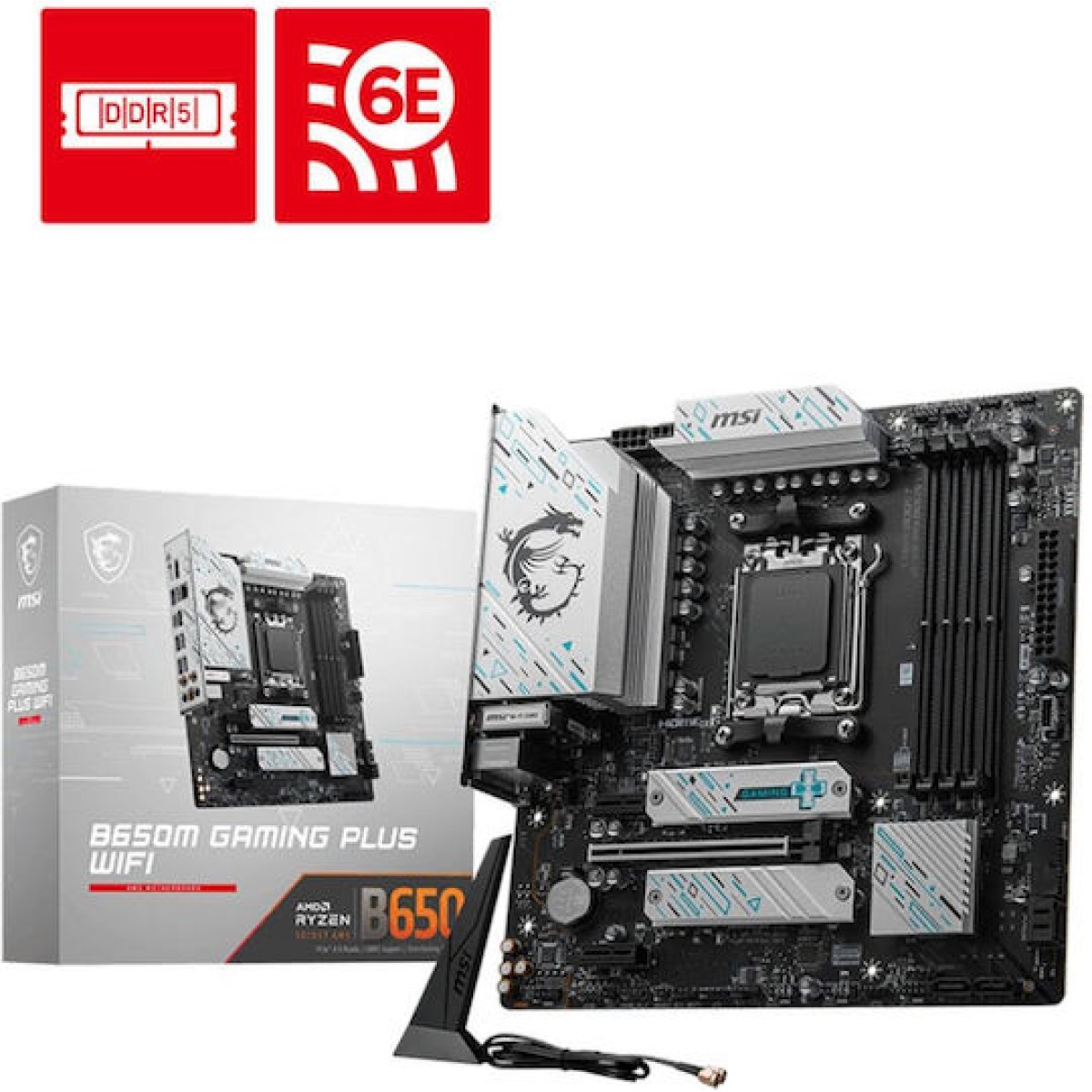 MSI B650M Gaming Plus WIFI Motherboard Micro ATX με AMD AM5 Socket 7E24-001R