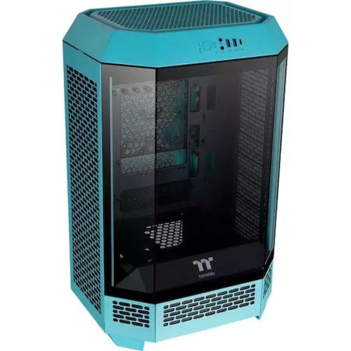 Thermaltake The Tower 300 Micro Tower Κουτί Υπολογιστή με Πλαϊνό Παράθυρο και RGB Φωτισμό Τιρκουάζ