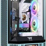 Thermaltake The Tower 300 Micro Tower Κουτί Υπολογιστή με Πλαϊνό Παράθυρο και RGB Φωτισμό Τιρκουάζ