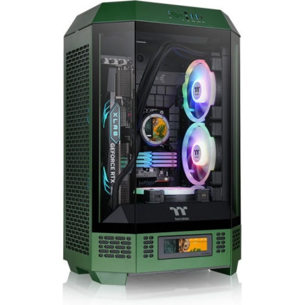 Thermaltake The Tower 300 Micro Tower Κουτί Υπολογιστή με Πλαϊνό Παράθυρο και RGB Φωτισμό Racing Green