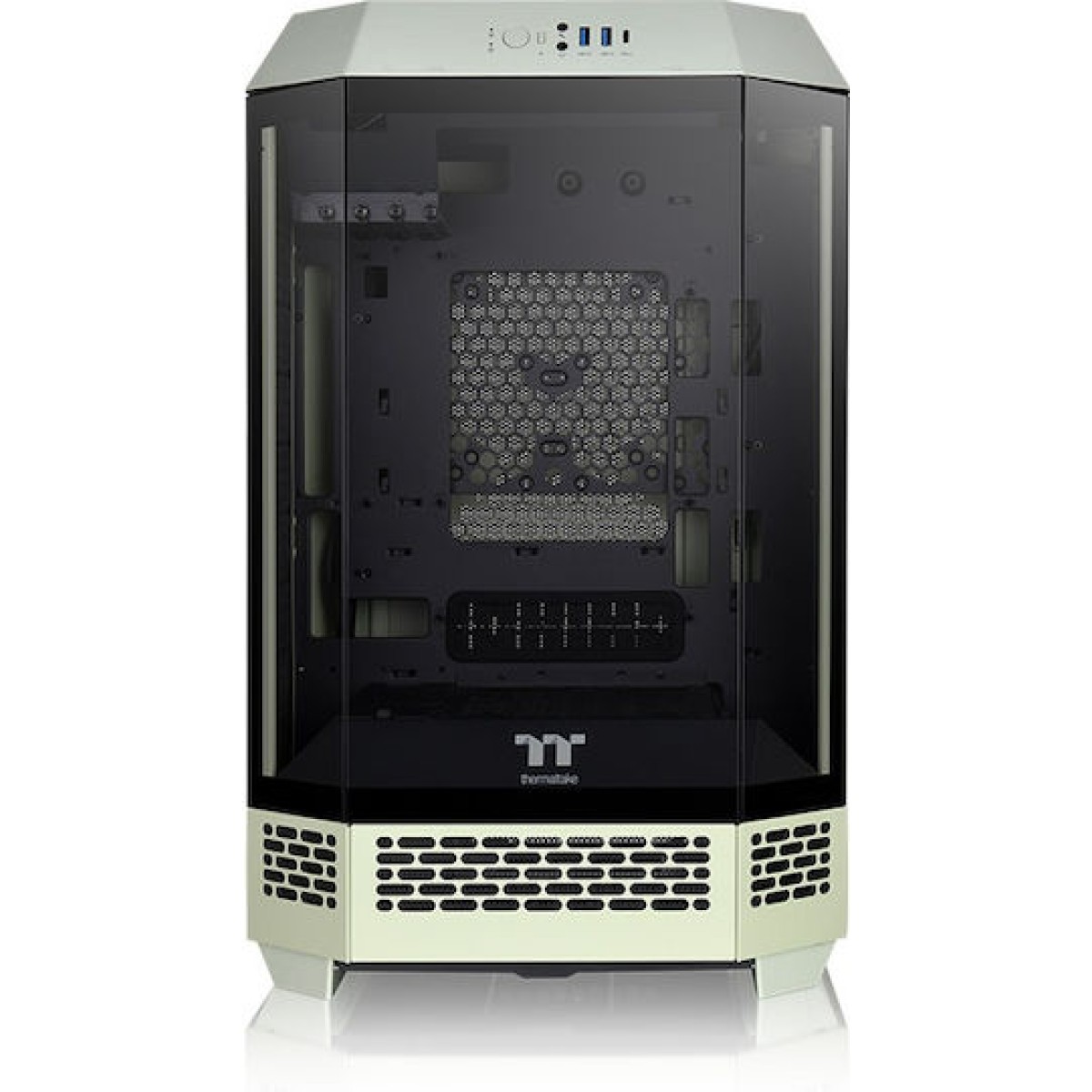 Thermaltake The Tower 300 Micro Tower Κουτί Υπολογιστή με Πλαϊνό Παράθυρο και RGB Φωτισμό Matcha Green