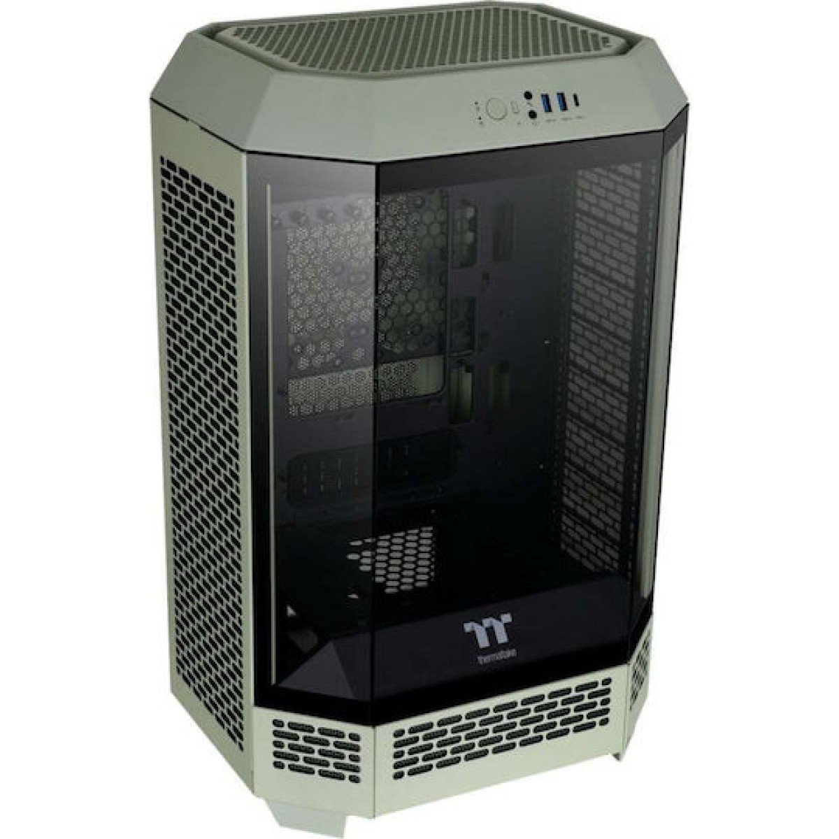 Thermaltake The Tower 300 Micro Tower Κουτί Υπολογιστή με Πλαϊνό Παράθυρο και RGB Φωτισμό Matcha Green