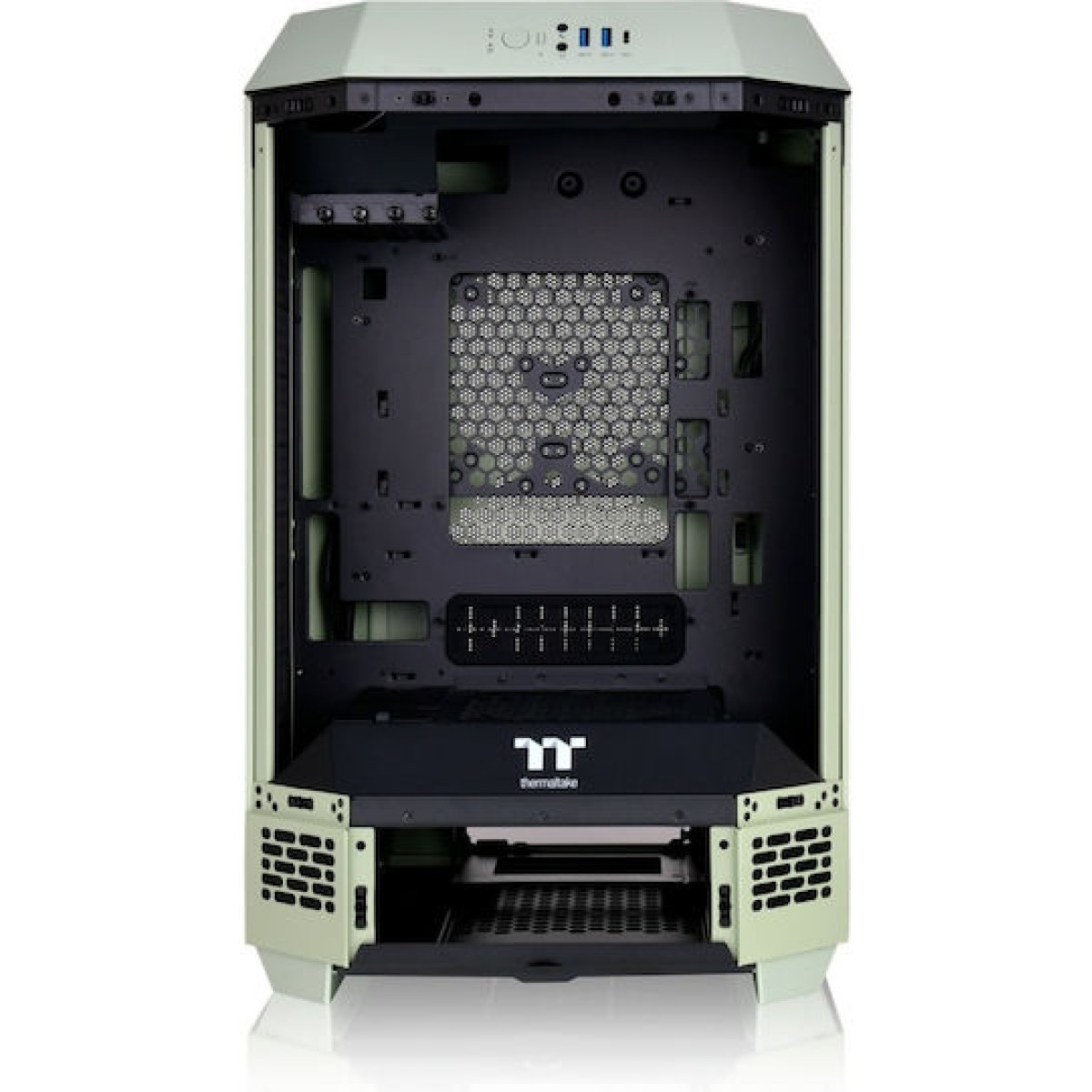 Thermaltake The Tower 300 Micro Tower Κουτί Υπολογιστή με Πλαϊνό Παράθυρο και RGB Φωτισμό Matcha Green