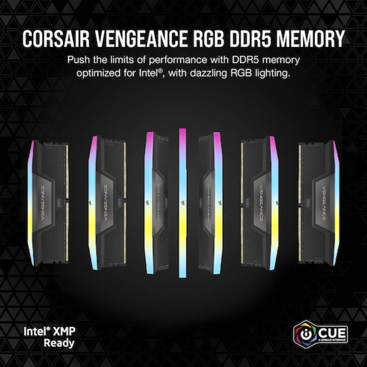 Corsair Vengeance RGB DDR5 64GB RAM με 4x16GB Modules και Ταχύτητα 6200 για Desktop