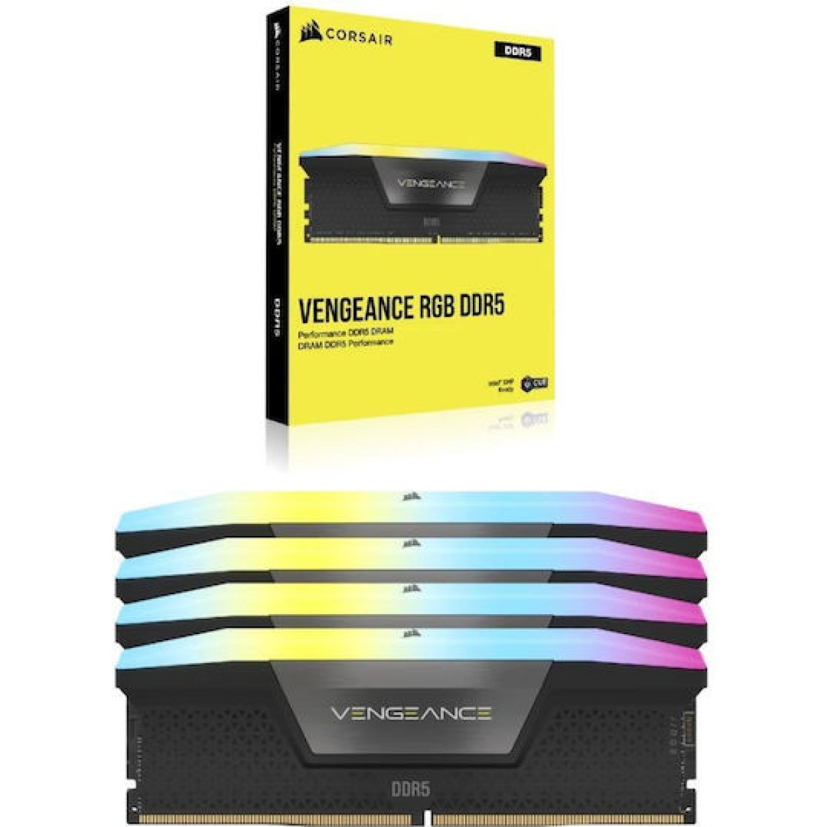 Corsair Vengeance RGB DDR5 64GB RAM με 4x16GB Modules και Ταχύτητα 6600 για Desktop