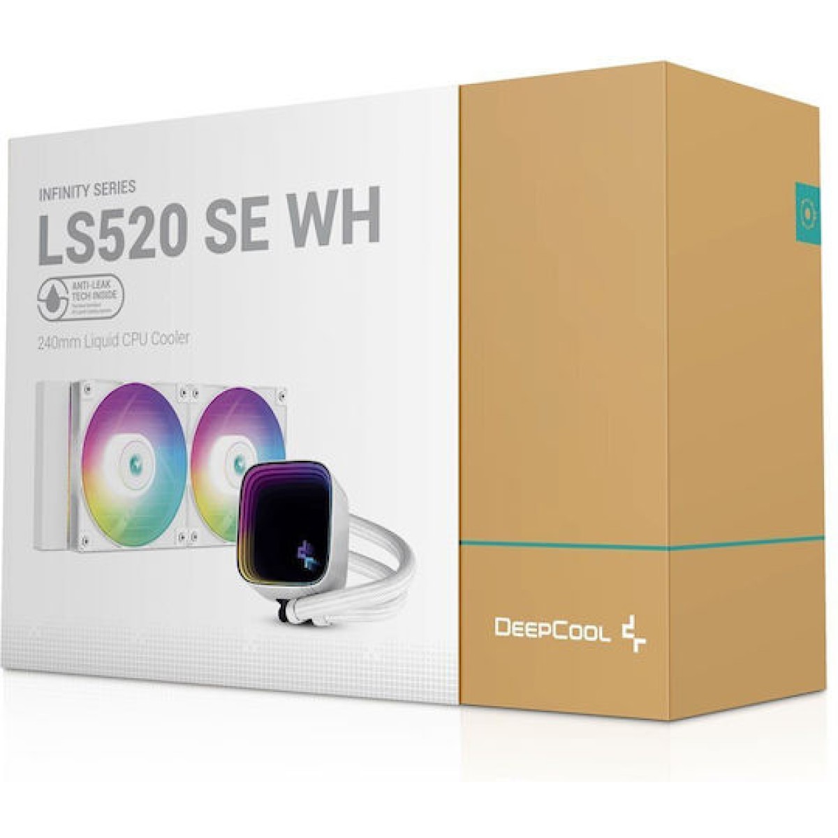 Deepcool LS520 SE Υδρόψυξη Επεξεργαστή Διπλού Ανεμιστήρα 120mm για Socket AM4/AM5/1700/1200/115x με ARGB Φωτισμό Λευκή