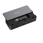 Verbatim CDS-15SSD USB-C Docking Station με HDMI/DisplayPort 4K PD Ethernet και σύνδεση 2 Οθονών Μαύρο