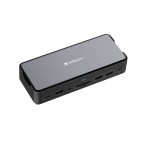Verbatim CDS-15SSD USB-C Docking Station με HDMI/DisplayPort 4K PD Ethernet και σύνδεση 2 Οθονών Μαύρο