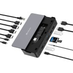 Verbatim CDS-15SSD USB-C Docking Station με HDMI/DisplayPort 4K PD Ethernet και σύνδεση 2 Οθονών Μαύρο