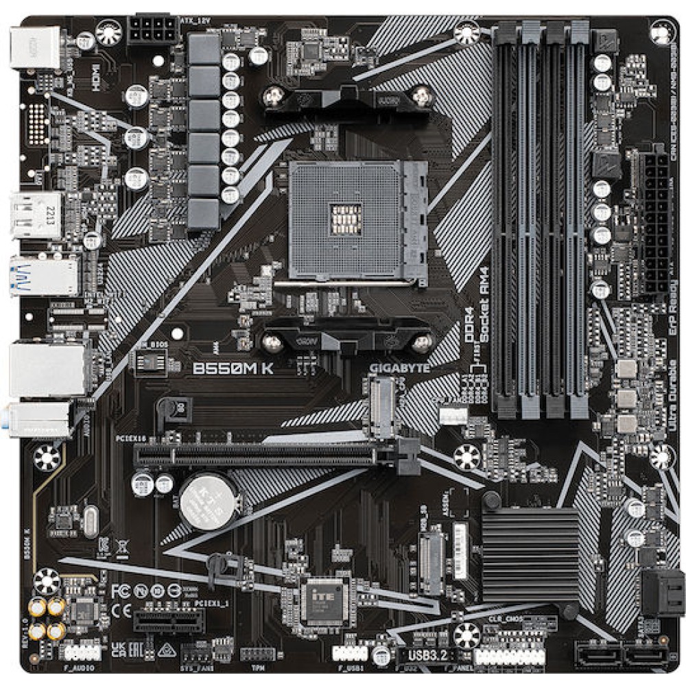 Gigabyte B550M K rev. 1.0 Motherboard Micro ATX με AMD AM4 Socket