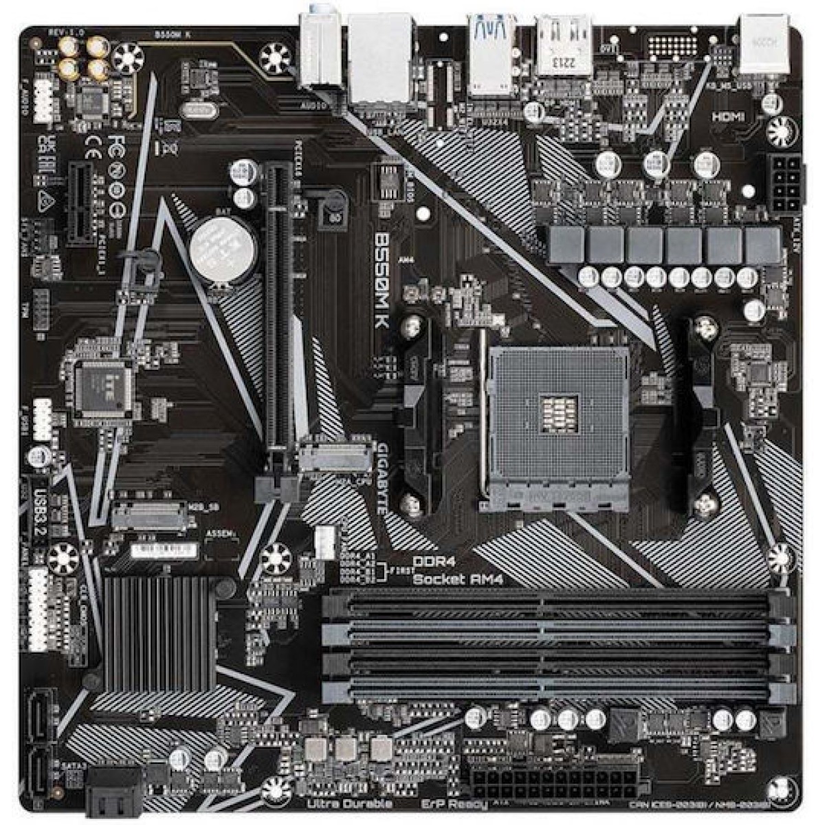 Gigabyte B550M K rev. 1.0 Motherboard Micro ATX με AMD AM4 Socket