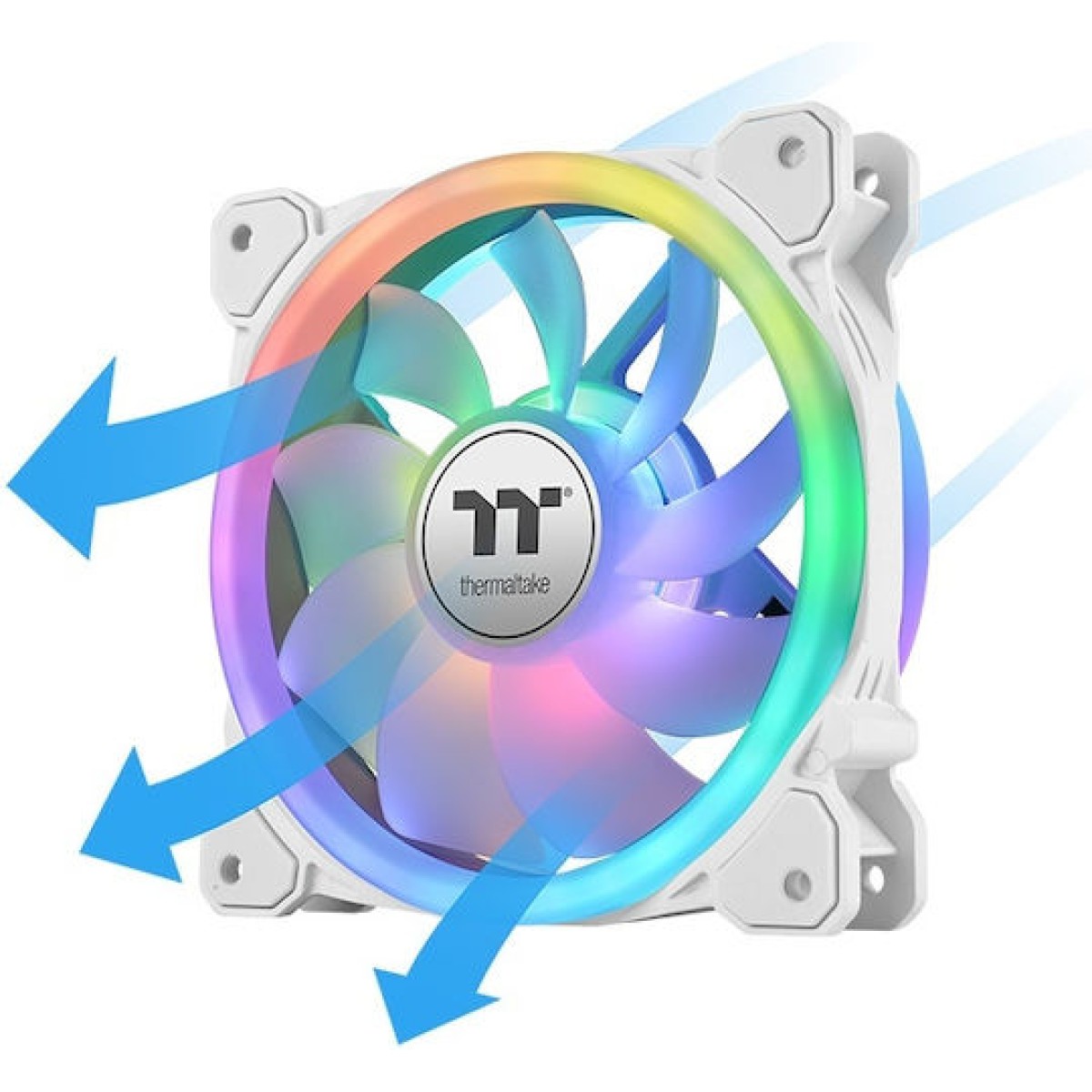 Thermaltake SWAFAN 12 RGB Case Fan 120mm με Σύνδεση 9-Pin 3τμχ Premium Edition White