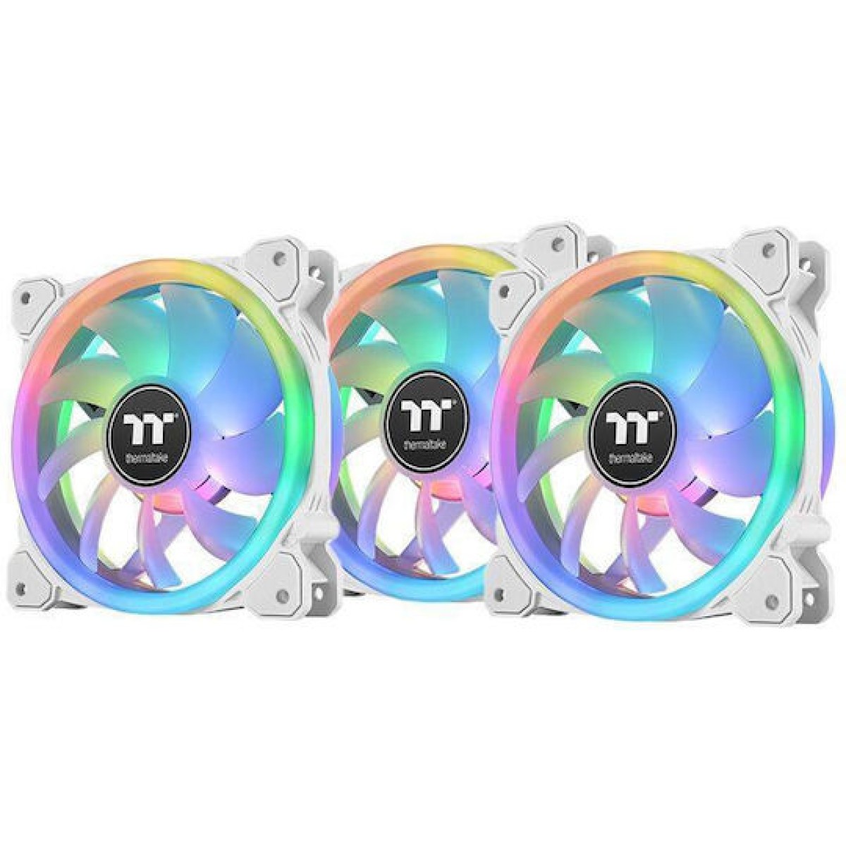 Thermaltake SWAFAN 12 RGB Case Fan 120mm με Σύνδεση 9-Pin 3τμχ Premium Edition White