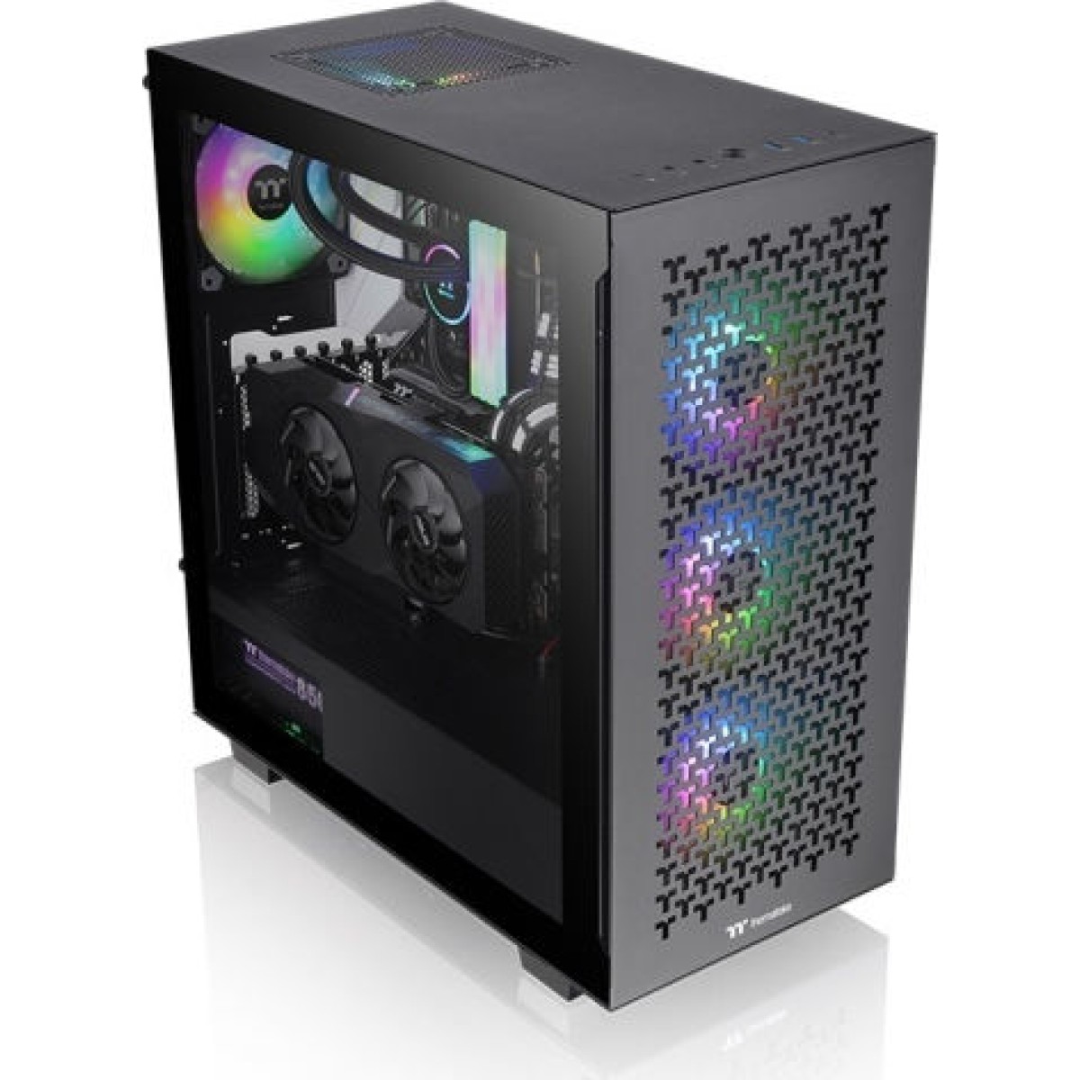 Thermaltake V350 TG ARGB Air Gaming Midi Tower Κουτί Υπολογιστή με Πλαϊνό Παράθυρο Μαύρο