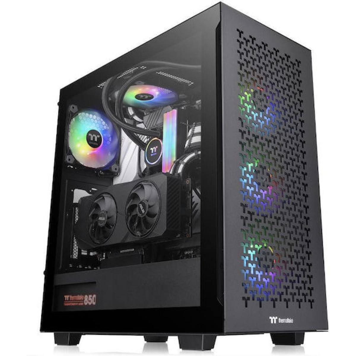 Thermaltake V350 TG ARGB Air Gaming Midi Tower Κουτί Υπολογιστή με Πλαϊνό Παράθυρο Μαύρο