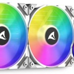 Sharkoon S80 RGB Υδρόψυξη Επεξεργαστή Διπλού Ανεμιστήρα 120mm για Socket AM4/AM5/1700/1200/115x Λευκή