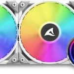 Sharkoon S80 RGB Υδρόψυξη Επεξεργαστή Διπλού Ανεμιστήρα 120mm για Socket AM4/AM5/1700/1200/115x Λευκή