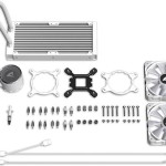 Sharkoon S80 RGB Υδρόψυξη Επεξεργαστή Διπλού Ανεμιστήρα 120mm για Socket AM4/AM5/1700/1200/115x Λευκή