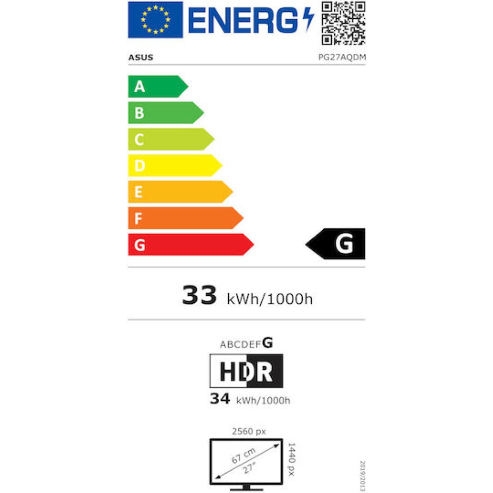 Asus ROG Swift PG27AQDM OLED HDR Gaming Monitor 26.5
