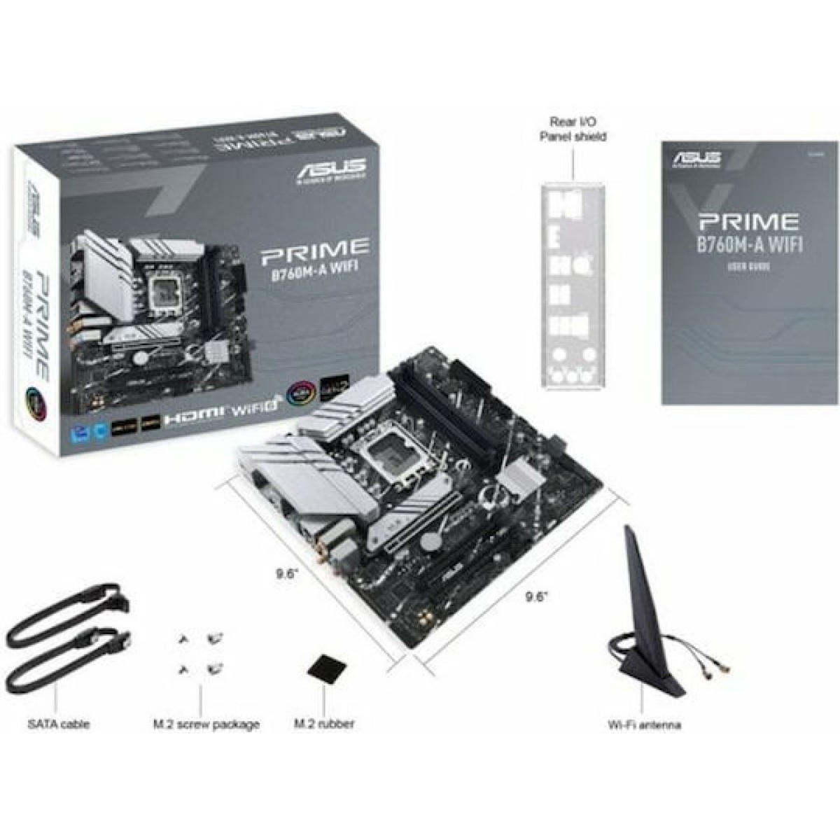 Asus Prime B760M-A WIFI Motherboard Micro ATX με Intel 1700 Socket 90MB1EL0-M0EAY0