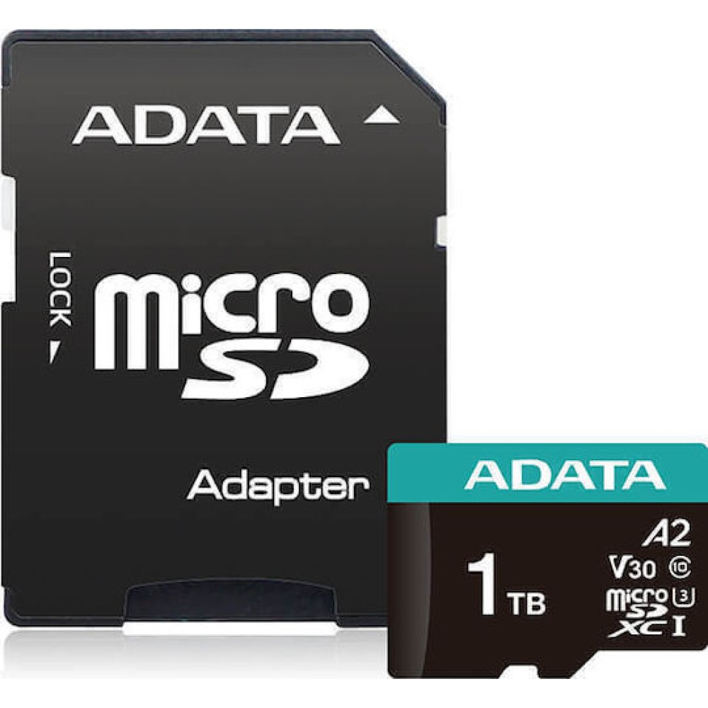 Adata SDXC 1TB Class 10 U3 V30 A2 UHS-I με αντάπτορα