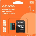 Adata SDXC 1TB Class 10 U3 V30 A2 UHS-I με αντάπτορα
