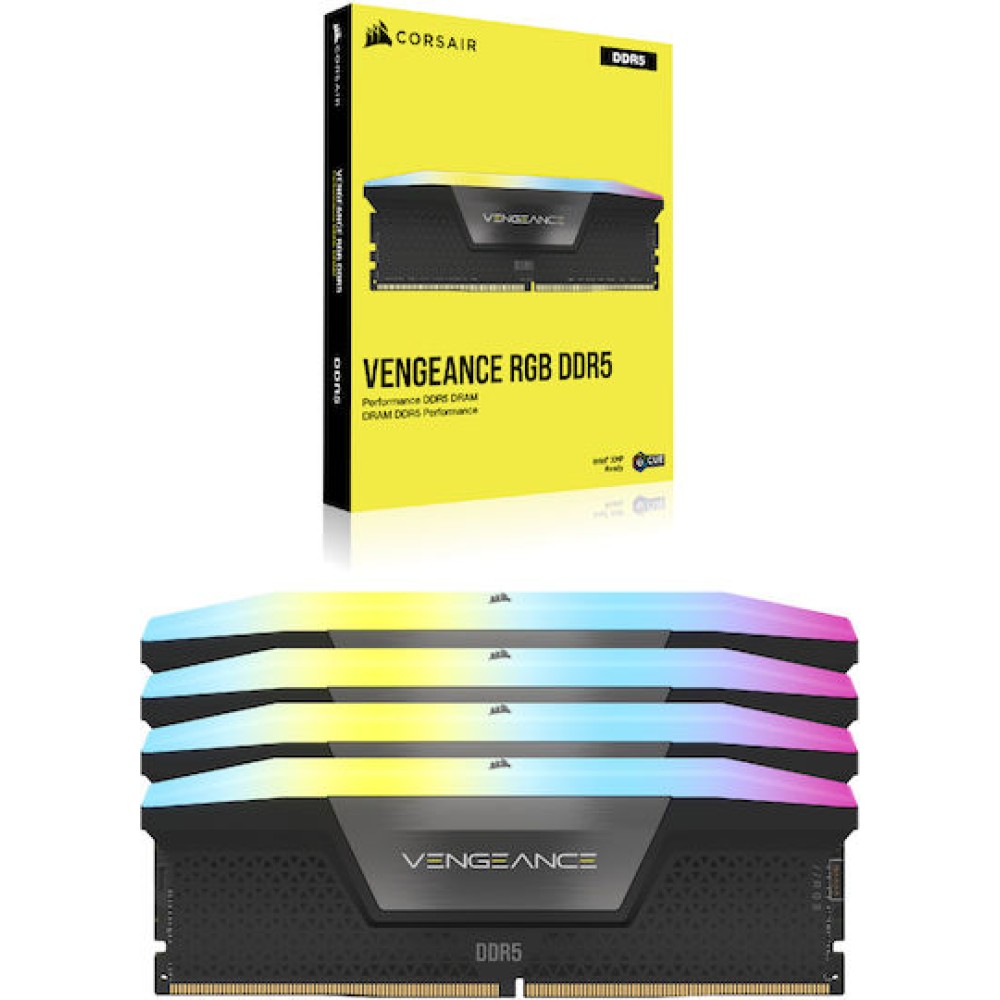 Corsair Vengeance RGB DDR5 192GB RAM με 4x48GB Modules και Ταχύτητα 5200 για Desktop
