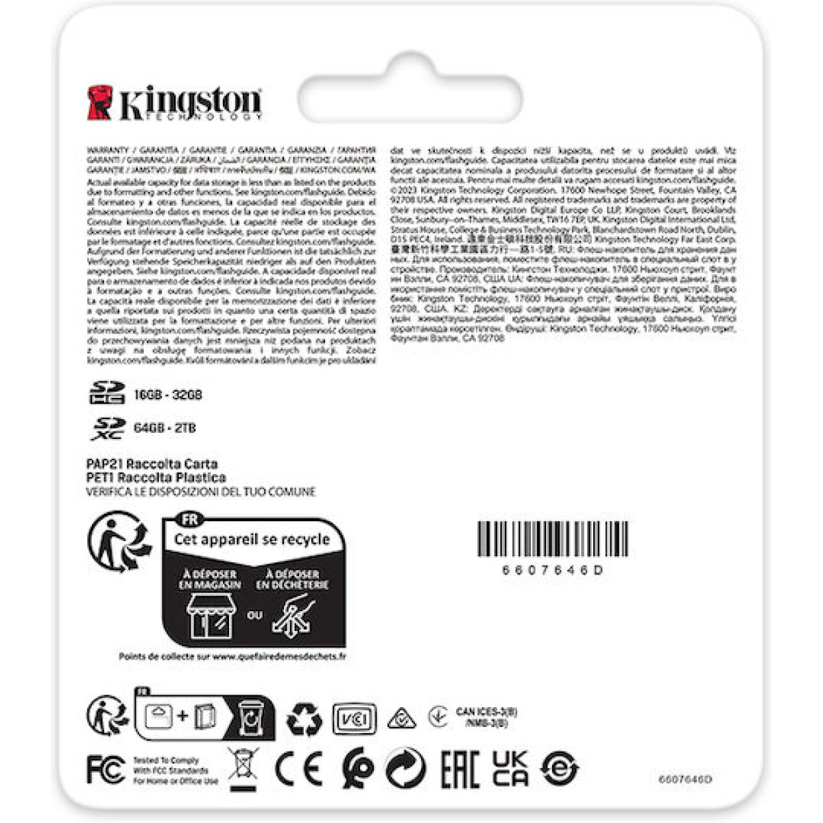 Kingston Canvas React Plus V60 SDXC 128GB Class 10 U3 V60 UHS-II