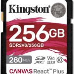 Kingston Canvas React Plus V60 SDXC 256GB Class 10 U3 V60 UHS-II