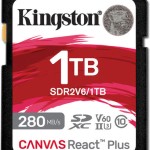 Kingston Canvas React Plus V60 SDXC 1TB Class 10 U3 V60 UHS-II