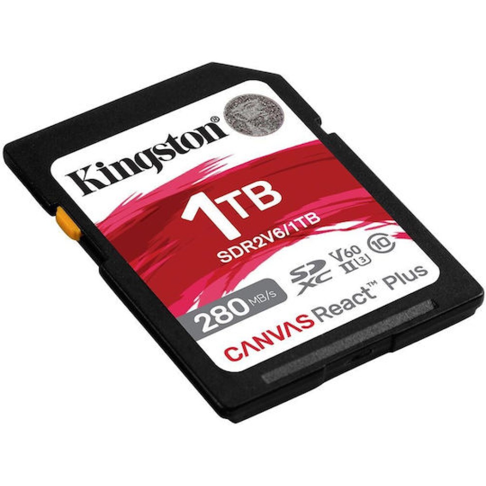 Kingston Canvas React Plus V60 SDXC 1TB Class 10 U3 V60 UHS-II