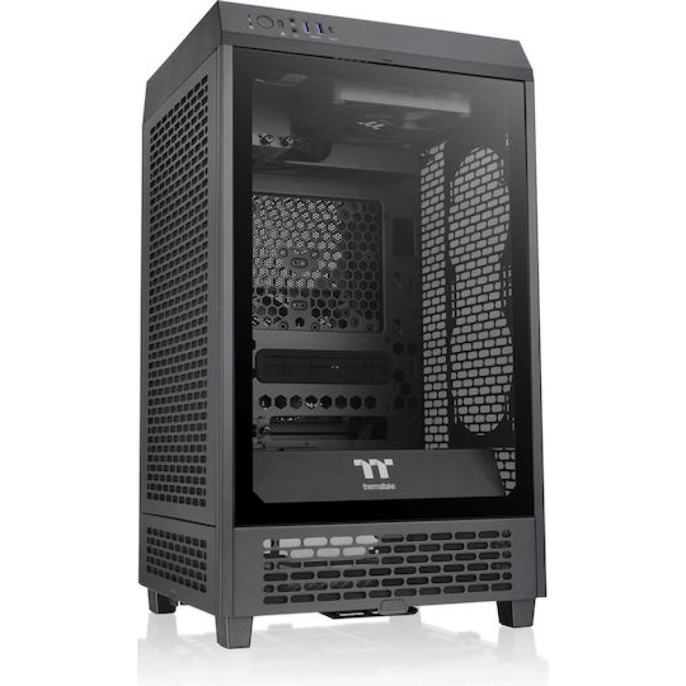 Thermaltake The Tower 200 Mini Chassis Gaming Mini Tower Κουτί Υπολογιστή με Πλαϊνό Παράθυρο Black
