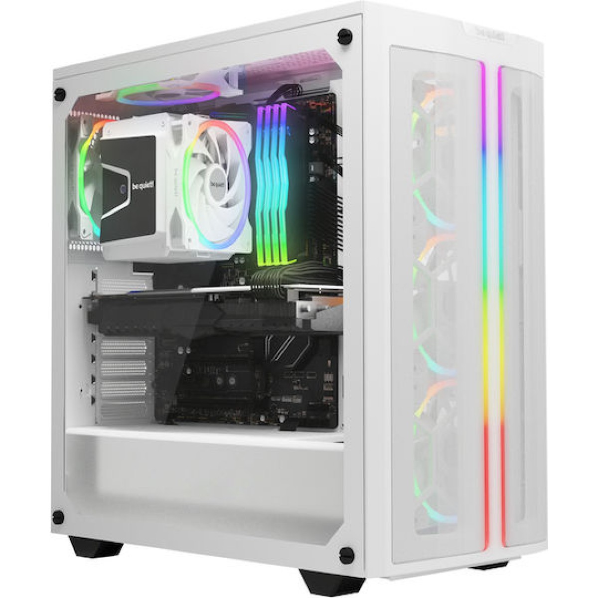 Be Quiet Light Wings Case Fan 120mm με ARGB Φωτισμό και Σύνδεση 4-Pin PWM 3τμχ Λευκό