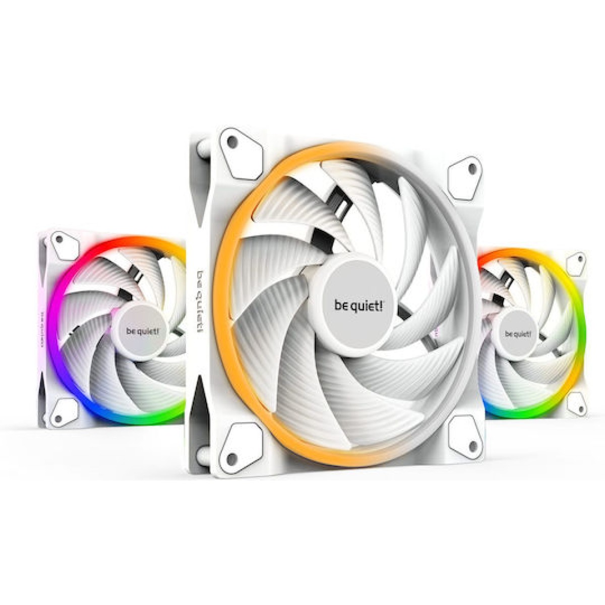 Be Quiet Light Wings Case Fan 140mm με ARGB Φωτισμό και Σύνδεση 4-Pin PWM 3τμχ Λευκό